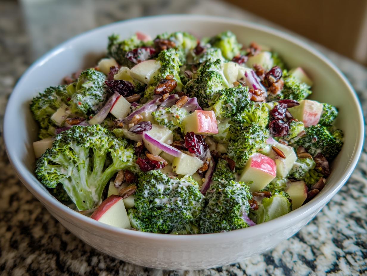 Minute Broccoli Apple Salad: A Refreshing Crunchy Delight